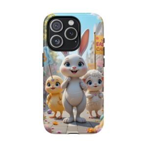 Easter Bunny Tough Magnetic Phone Case - Cute & Colorful Design