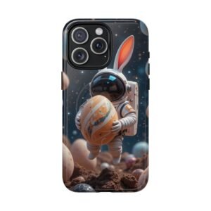 Astronaut Bunny Magnetic Phone Case – Durable, Fun Design for Space Lovers