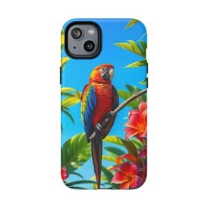 Tough Magnetic Phone Case - Tropical Parrot Design