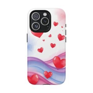 Romantic Heart Pattern Tough Magnetic Case for iPhone - Stylish Protection for Couples