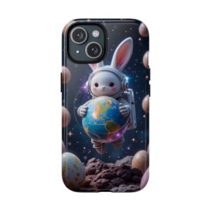 Cute Astronaut Bunny Magnetic Phone Case - Perfect for Kids and Space Lovers
