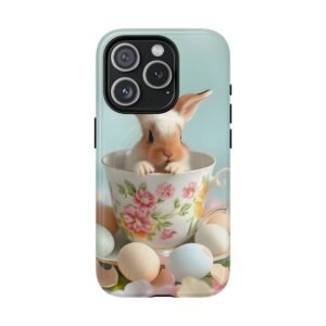 Cute Bunny Easter Magnetic Phone Case - Tough Protection with Floral Design