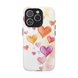 Colorful Heart Tough Magnetic Phone Case | Durable Love Design