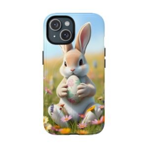 Easter Bunny Magnetic Phone Case - Cute Floral Design(Tough Magnetic Cases)