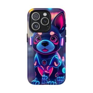 Cute Tech-Inspired Dog Tough Magnetic Design Phone Case