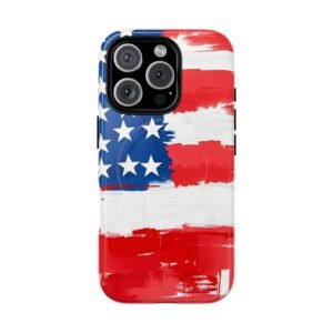 American Flag Design, Shockproof and Durable Tough Magnetic Case
