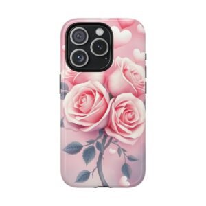 Romantic Floral Tough Magnetic Cases with Pink Roses Phone Case